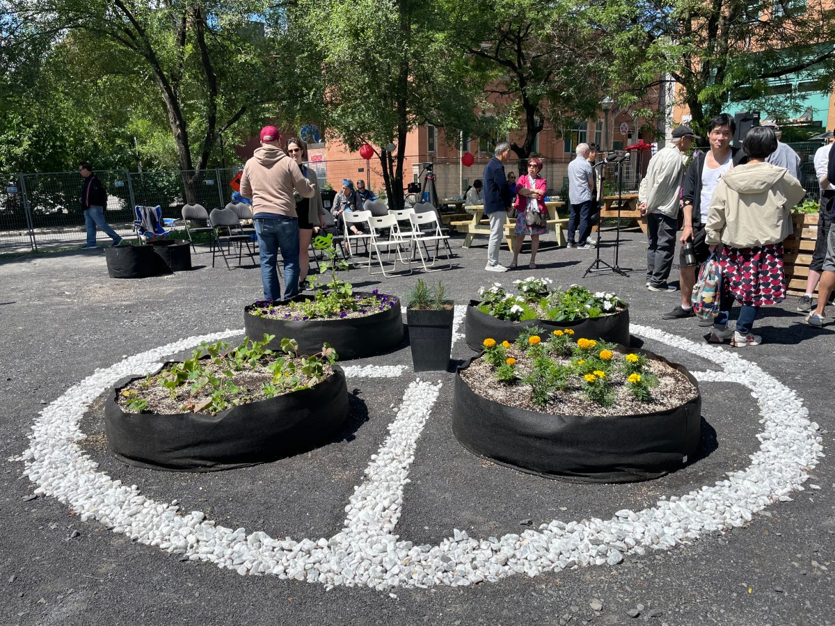 The medicinal wheel at the Kahéhtaien Jardin Lumb in Montreal, on Saturday, June 15, 2024.