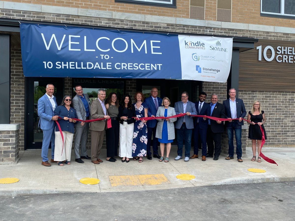 A ribbon-cutting ceremony was held for the opening of 10 Shelldale supportive housing project in Guelph, Ont.