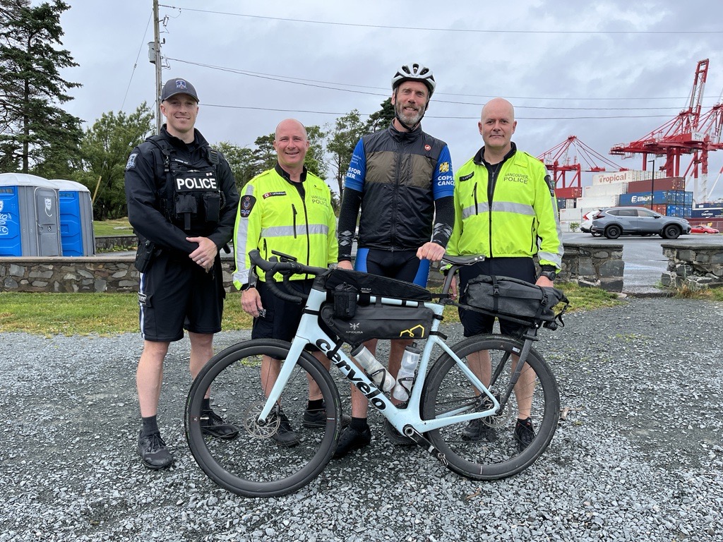 vancouver police officer completes cross-canada bike ride for pediatric cancer research