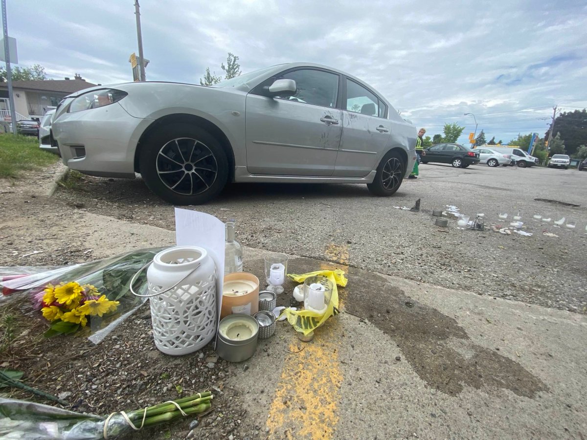 A memorial has been setup after a shooting in the Glendower Circuit and Birchmount Road area.