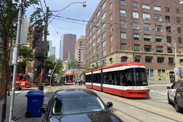 3 injured in streetcar-vehicle collision in downtown Toronto