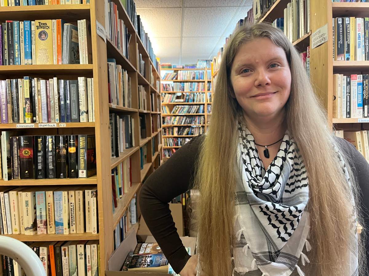 Miriam Lapp, co-owner of Blind Forest Books in Sackville, N.B.