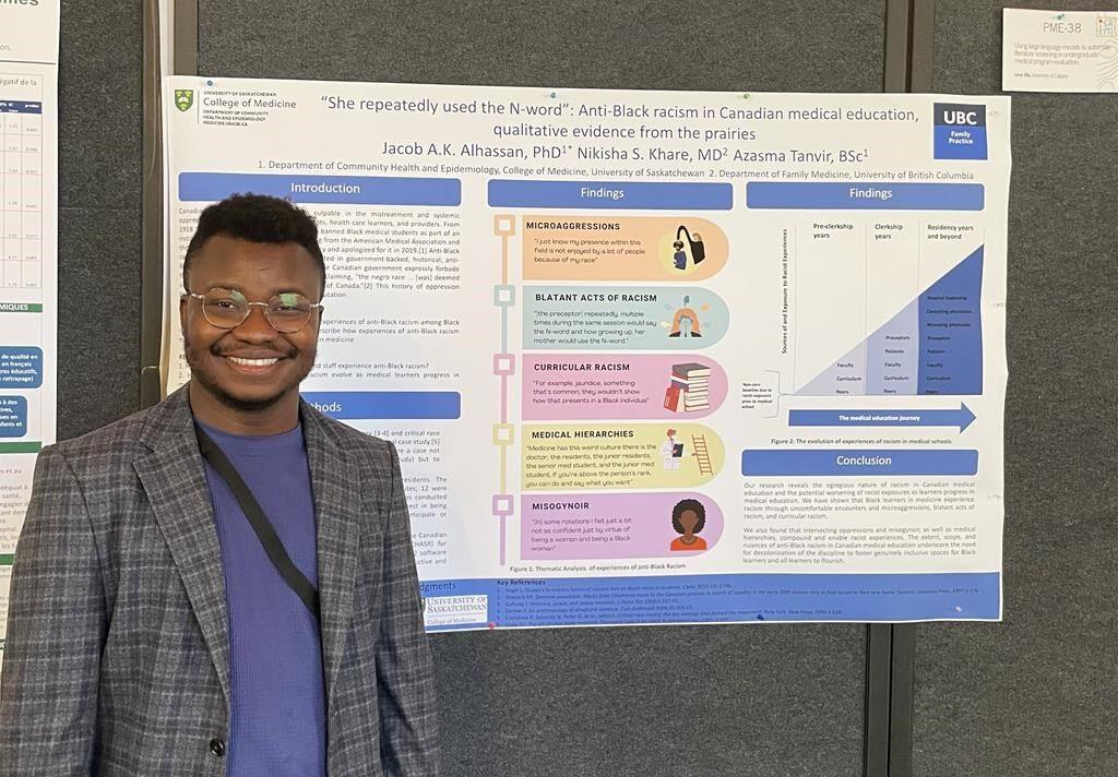 Jacob Alhassan is lead author of a study that found Black students and residents experienced blatant racism at a Canadian medical school.
