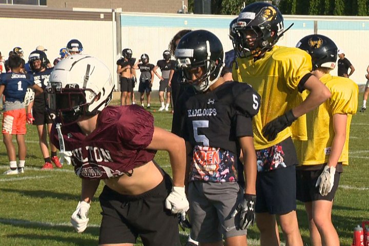 Football camp in Kelowna featuring NFL player wraps up