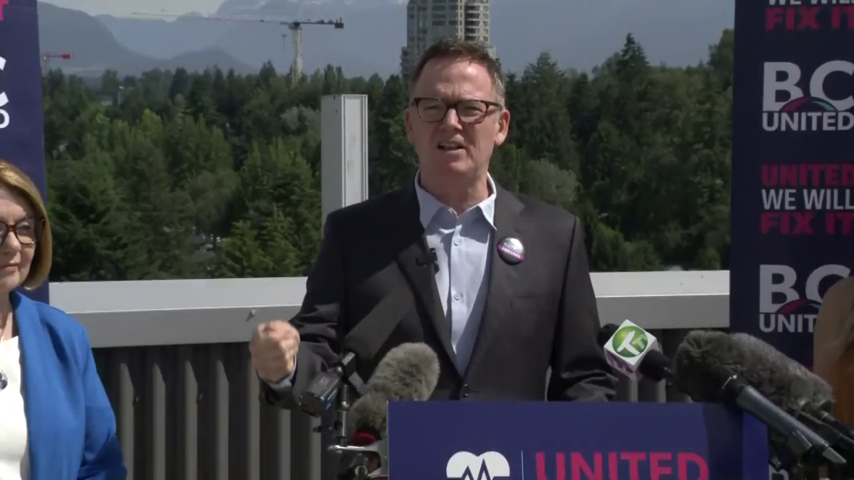 BC United Leader Kevin Falcon unveils his party's healthcare platform ahead of the October provincial election. 