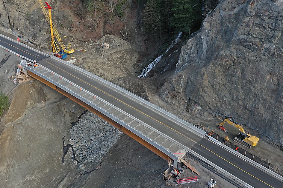 Construction almost complete on new B.C. bridge in wake of 2021 flooding