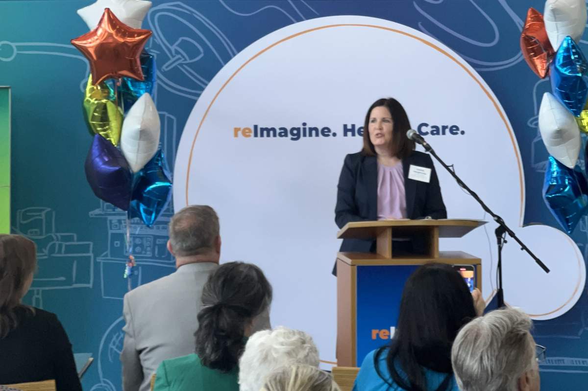 PRHC Foundation President & CEO Lesley Heighway addresses donors and local dignitaries at the official launch of the Foundation’s Campaign for PRHC – a $60 million fundraising initiative to reimagine healthcare at Peterborough Regional Health Centre.