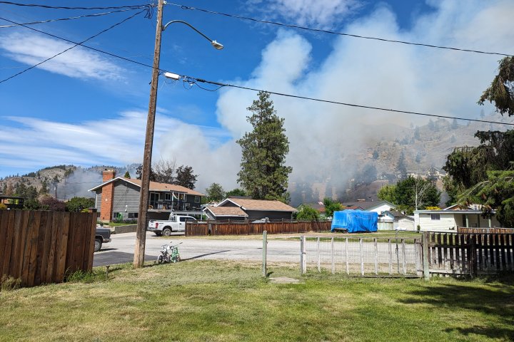 Spark causes fire at orchard in Okanagan Falls; fast response brings flames under control