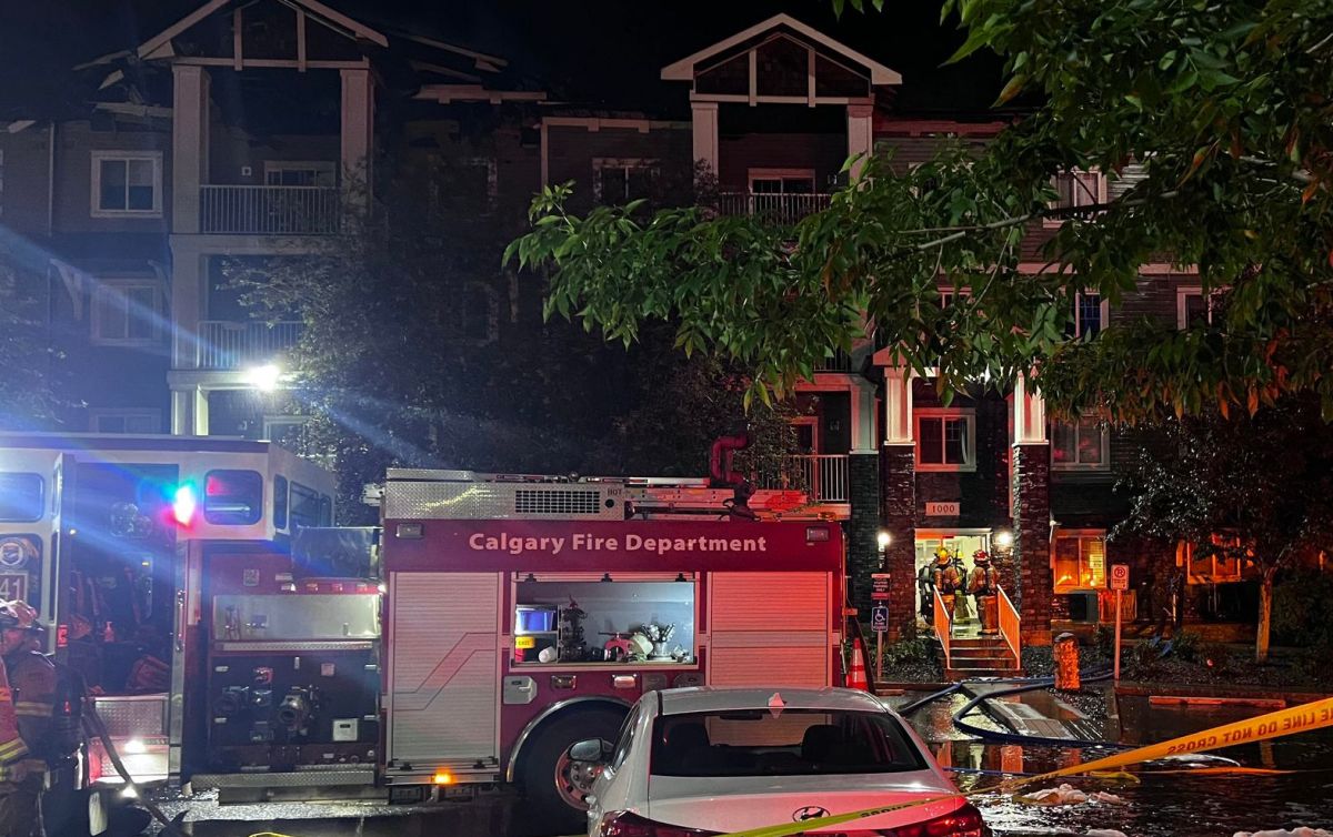 According to the Calgary Fire Department, crews were called to the Prestwick Villas condo complex at about 10 p.m. on Sunday night.