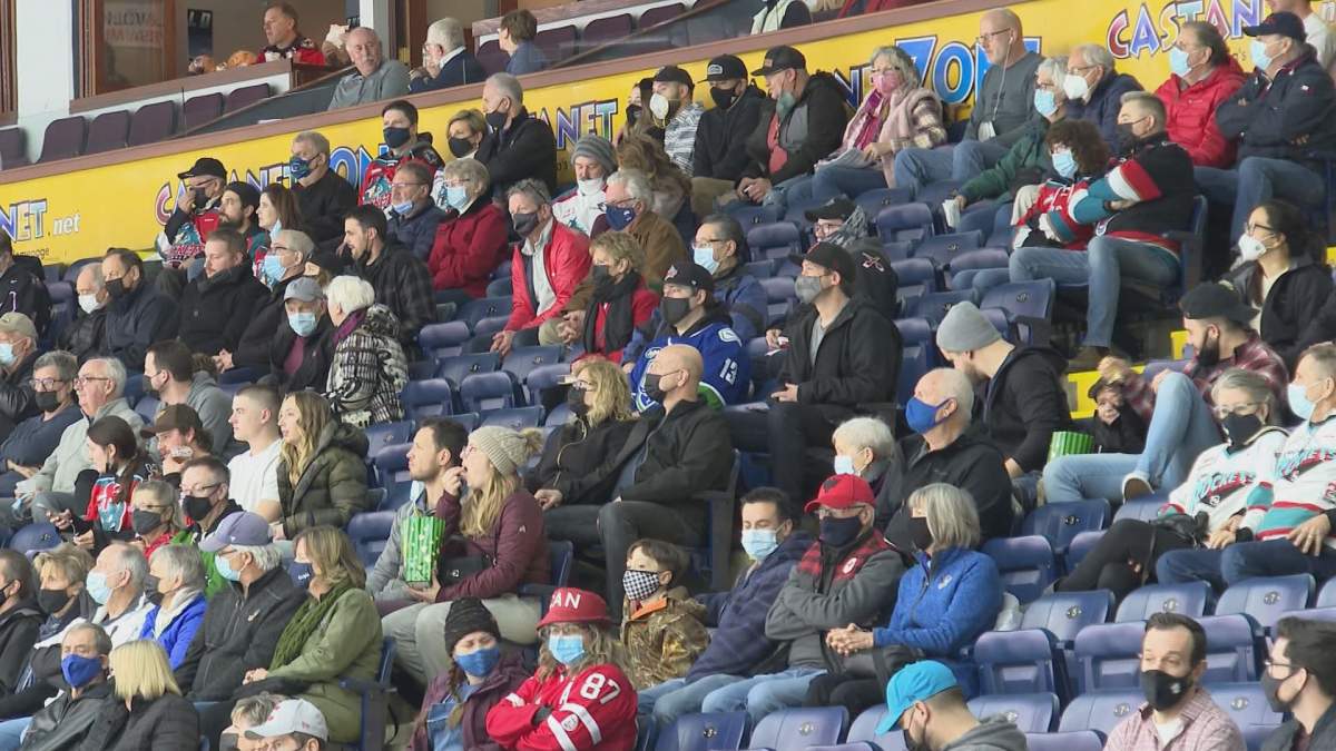 Fans in Prospera Place.