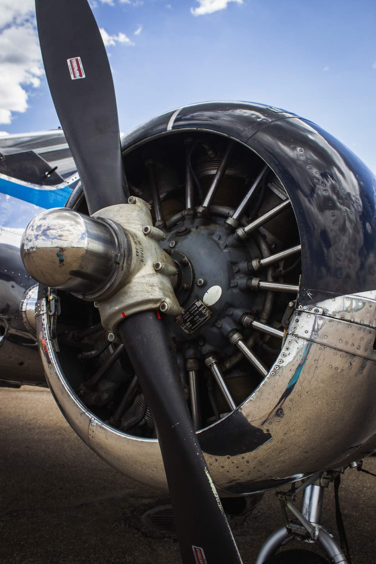 A turbine on a 1951 Beechcraft Model 18.