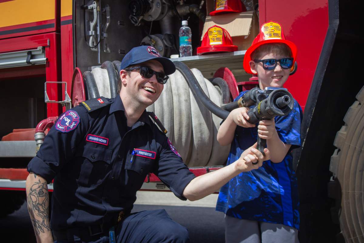 The Regina International Airport fire department showcased different equipment used in fighting fires.