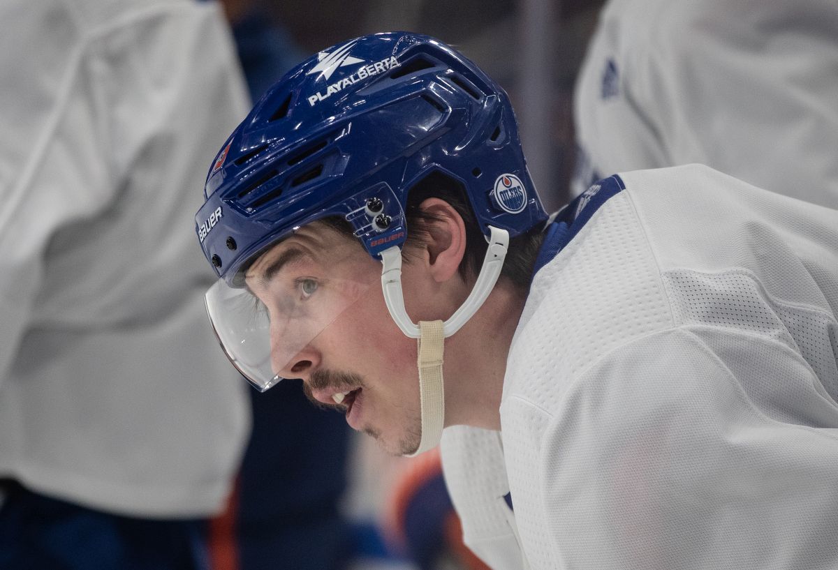 Edmonton Oilers' Ryan Nugent-Hopkins (93) takes part in practice in Edmonton on Friday June 14, 2024.