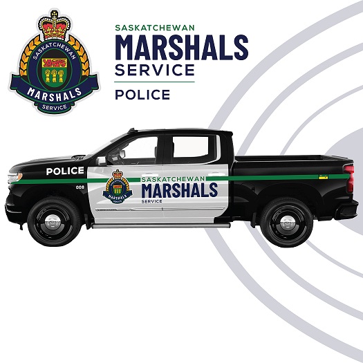 The government of Saskatchewan showcased the new logo for the Saskatchewan Marshals Service.