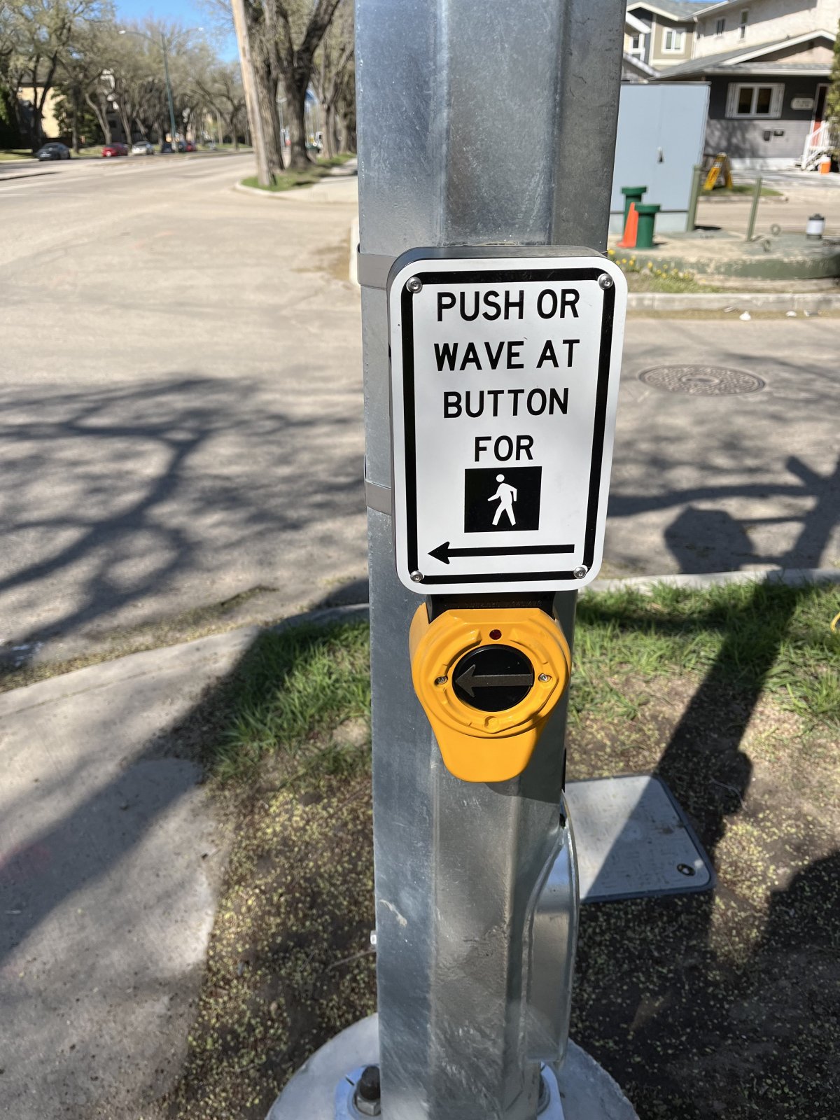 Some crosswalk buttons in Saskatoon have been upgraded to be touchless with the aim of being more accessible.