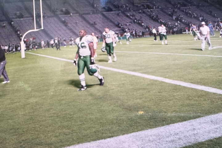 From football to firefighting. One former Roughrider took the leap from tackling players to tackling fires – and he says the two aren't so different.