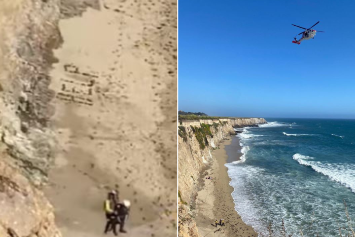 Stranded kite surfer rescued after spelling out ‘HELP’ with rocks