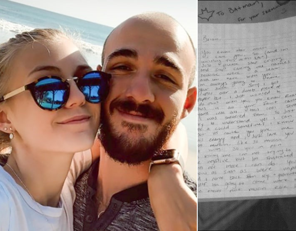 Gabby Petito wrote a letter to her boyfriend and future killer, Brian Laundrie, asking him to stop calling her names.