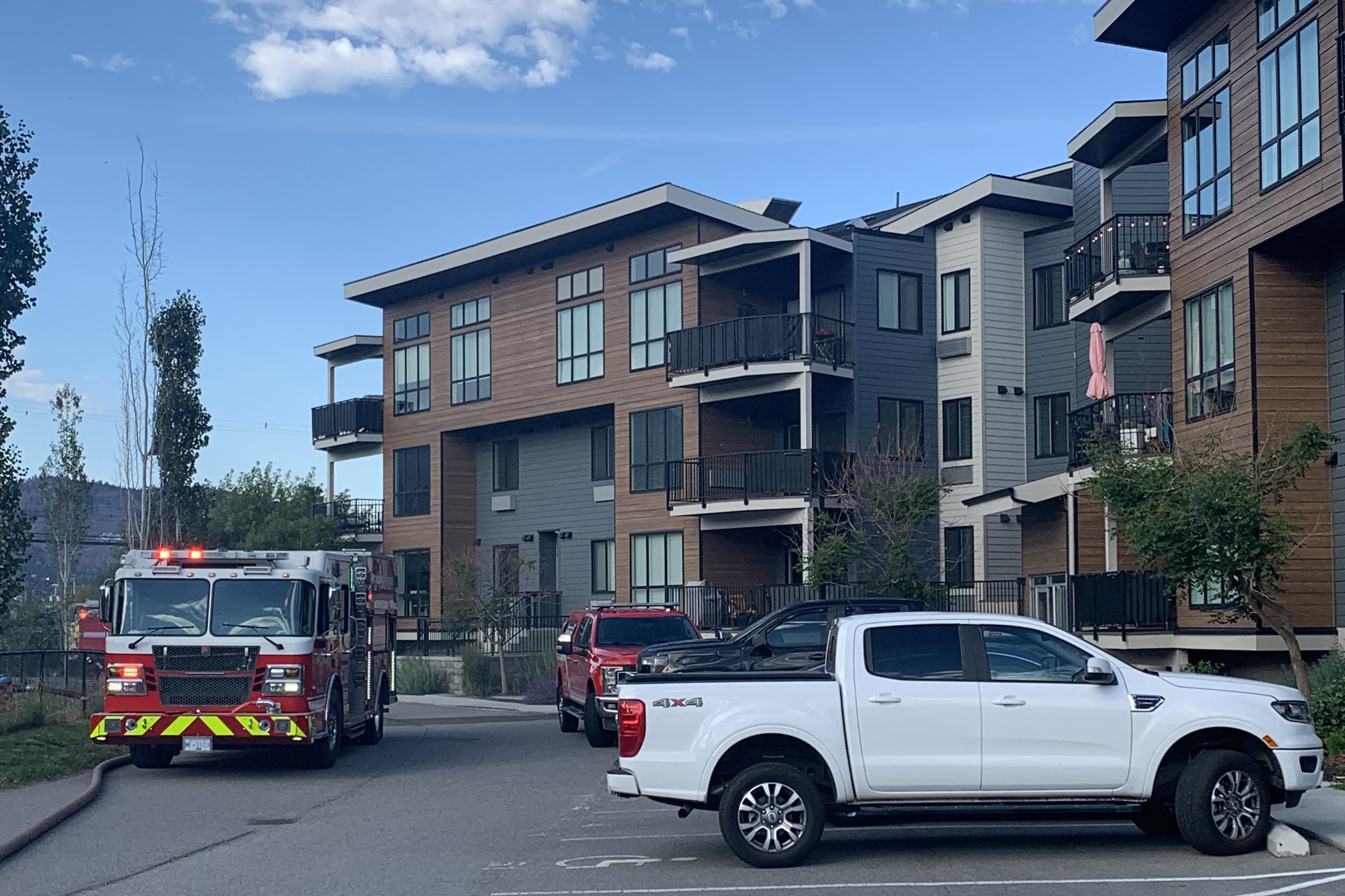 Car fire in underground parkade doused by sprinklers, West Kelowna firefighters