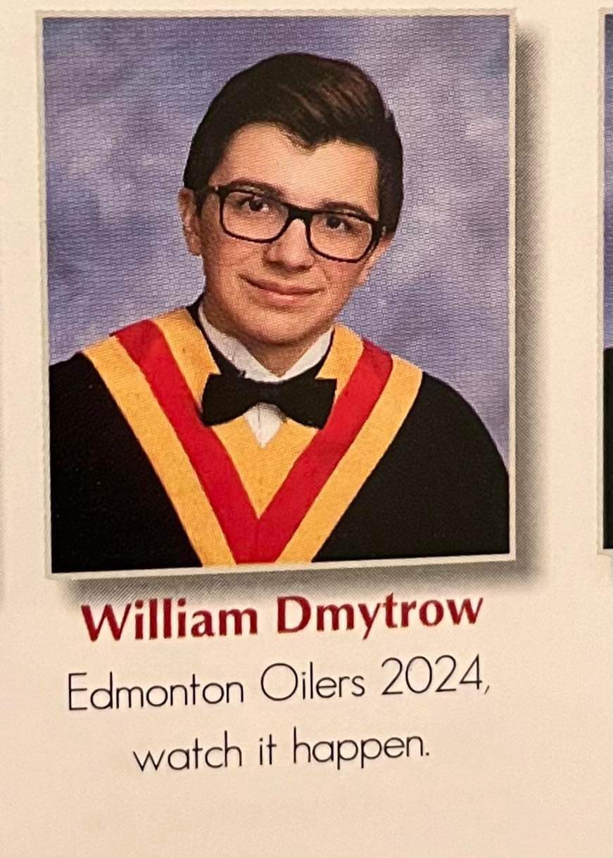 A 2018 yearbook photo of William Dmytrow