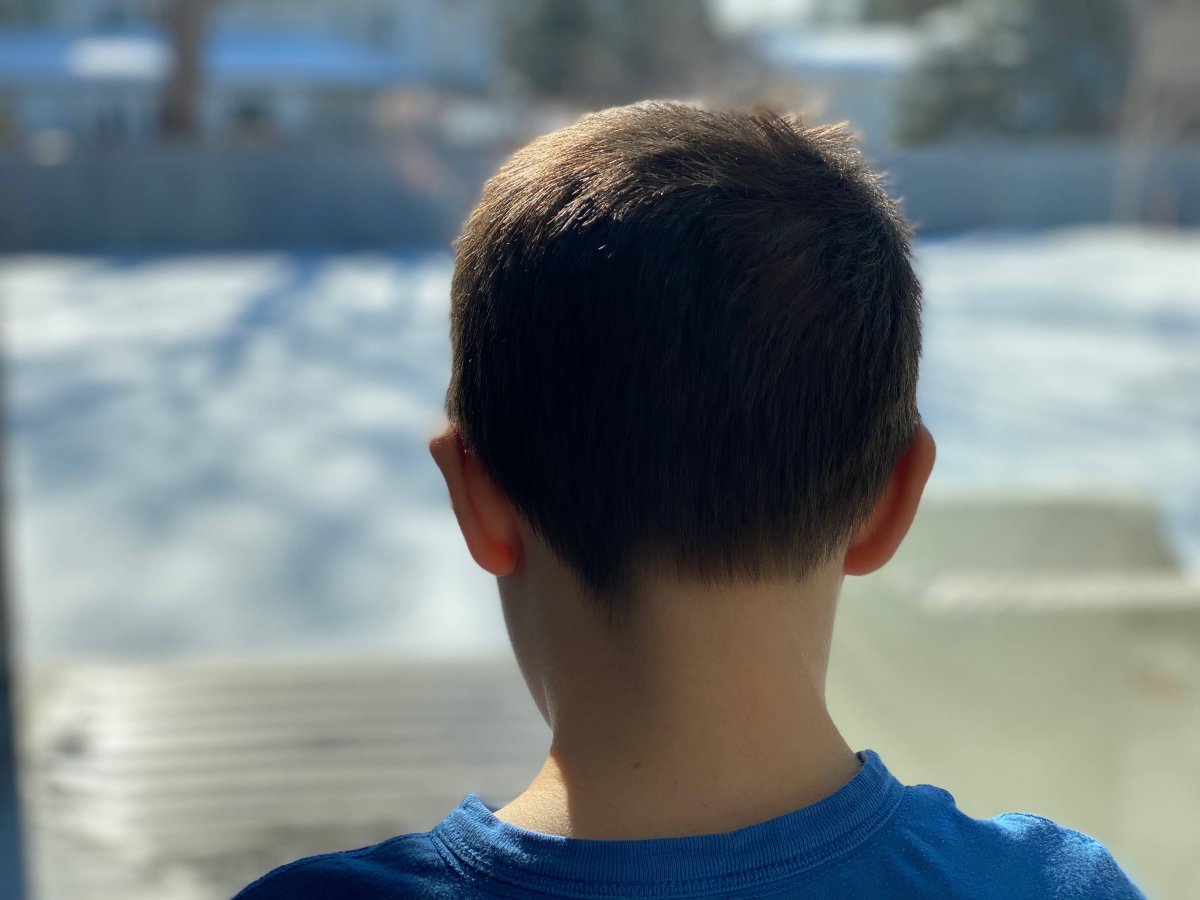 Back head of an unidentified child. Demand for youth protection services is on the rise in Montreal. Tuesday, June 18, 2024.