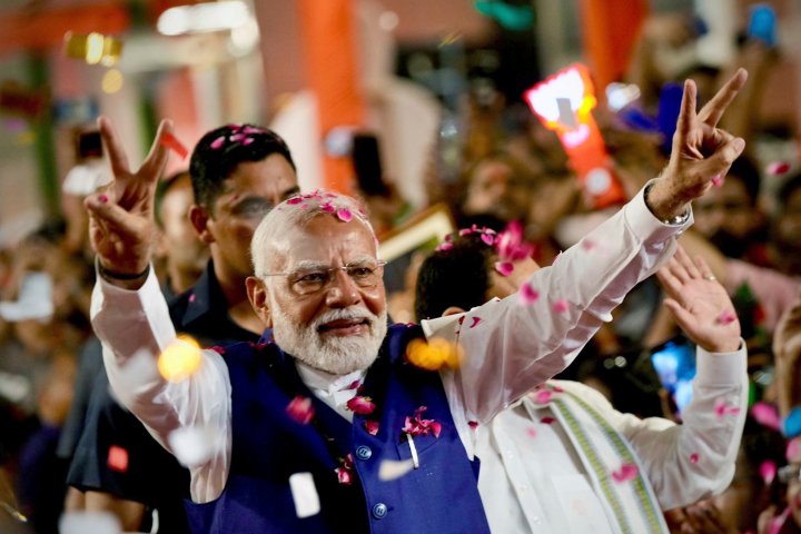 India’s Modi secures record 3rd term but his party loses outright majority 