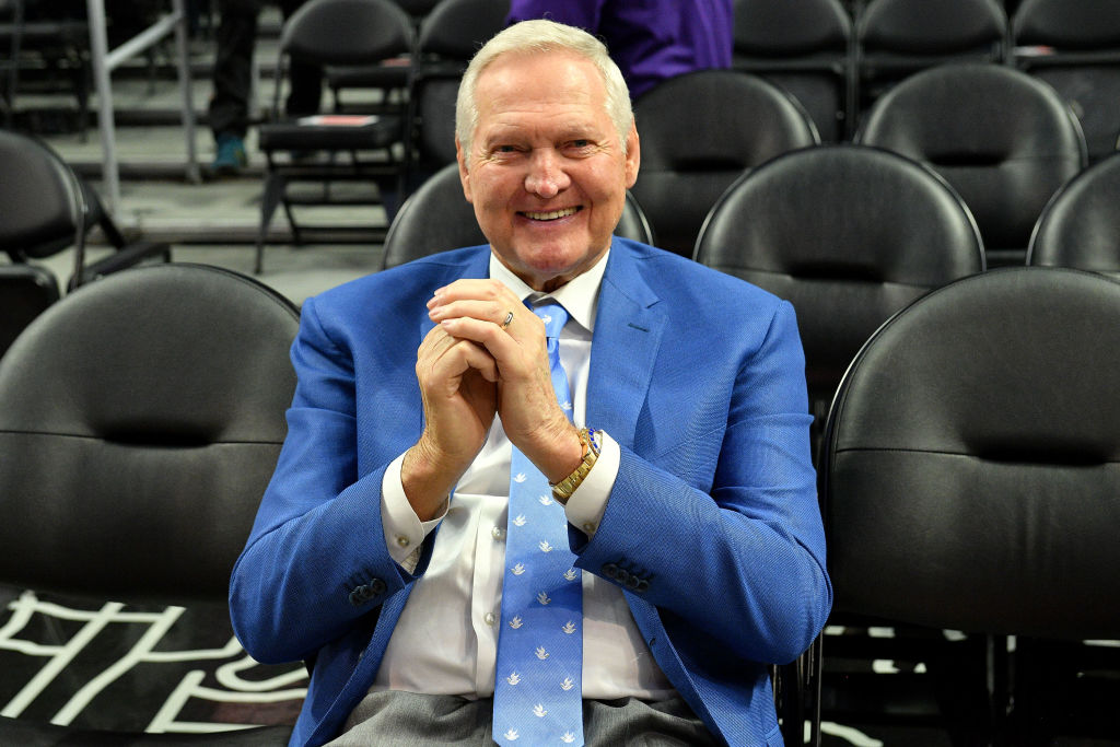 Jerry West attends a basketball game between the Los Angeles Clippers and the Philadelphia 76ers at Staples Center on March 1, 2020 in Los Angeles, Calif.