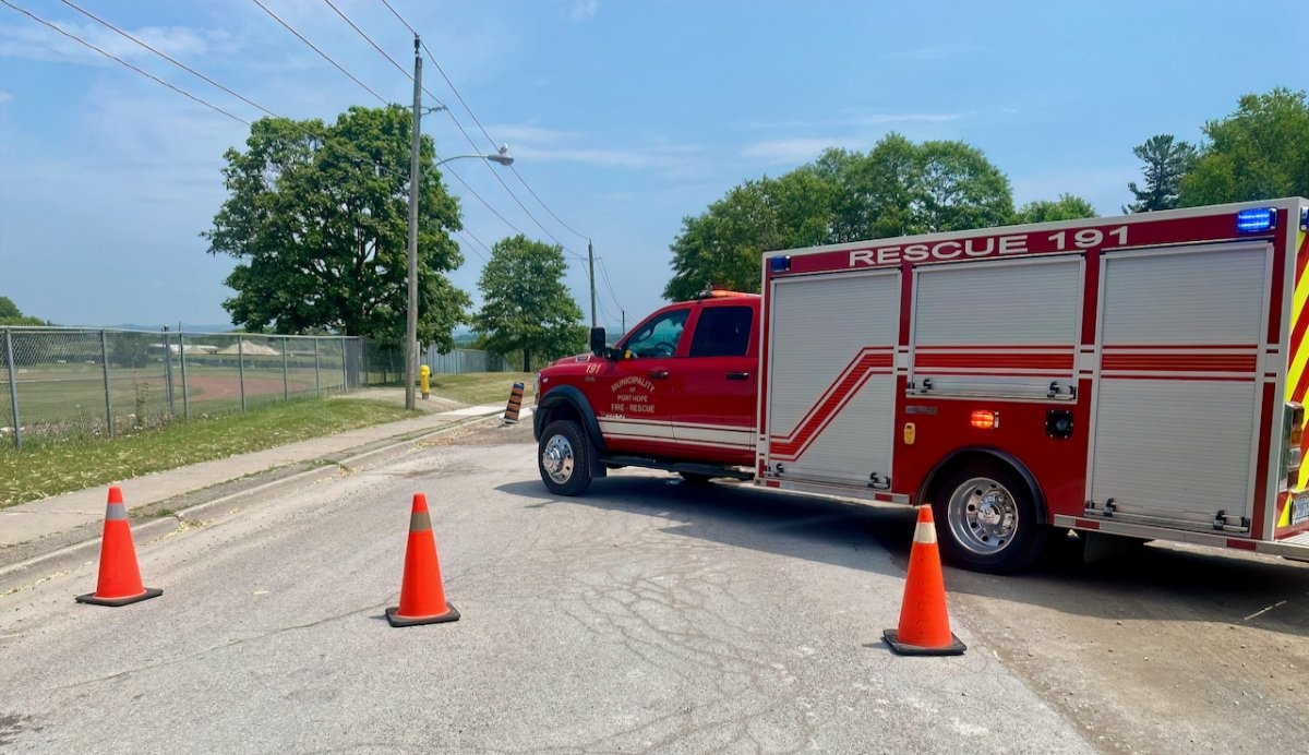 The Municipality of Port Hope reports a grenade was found by personnel with the Port Hope Area Initiative during cleanup of a former landfill along Highland Drive.