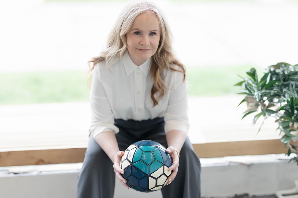 Christina Litz, the newly named president of the Northern Super League, is shown in this undated handout photo. The new Canadian women’s pro soccer circuit set to kick off in April 2025. 