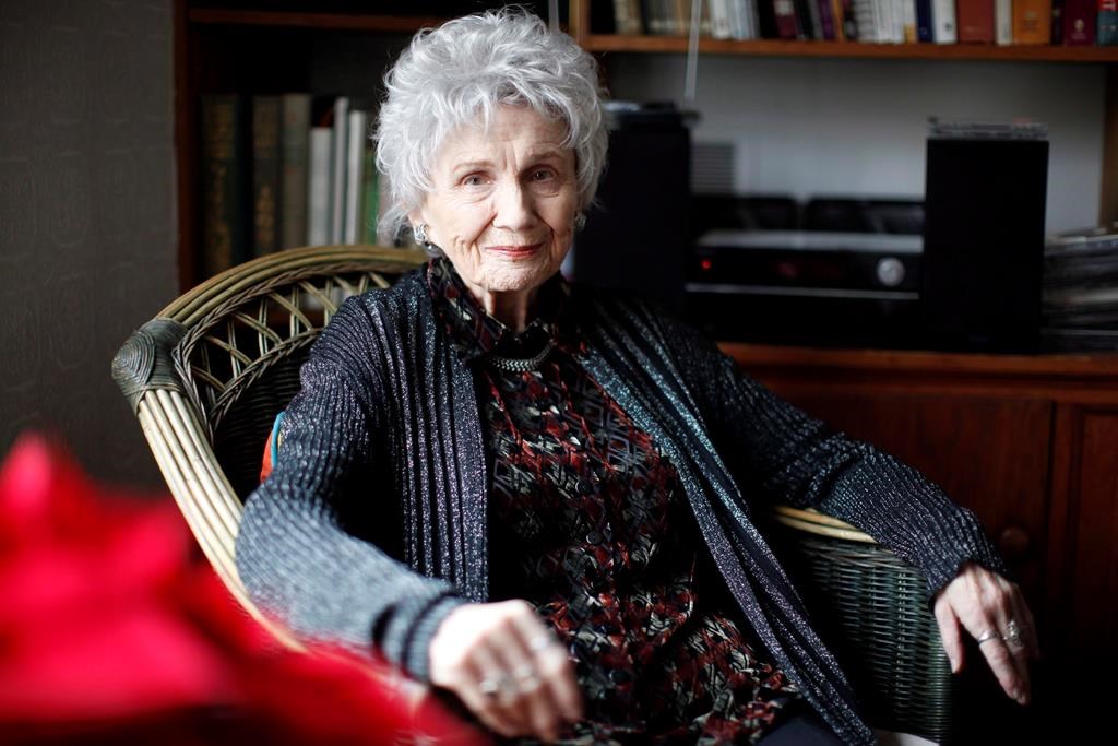 Alice Munro's alma mater says it's considering how to move forward after the Nobel laureate's daughter revealed that she was sexually abused by her stepfather but Munro still chose to stay with him. Munro is photographed at her daughter Sheila's home during an interview in Victoria on Tuesday Dec. 10, 2013. THE CANADIAN PRESS/Chad Hipolito.