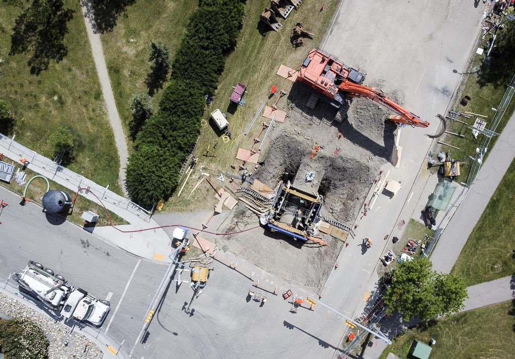 Crews continue to work to repair a major water main break and five other weak spots in Calgary, Saturday, June 22, 2024.