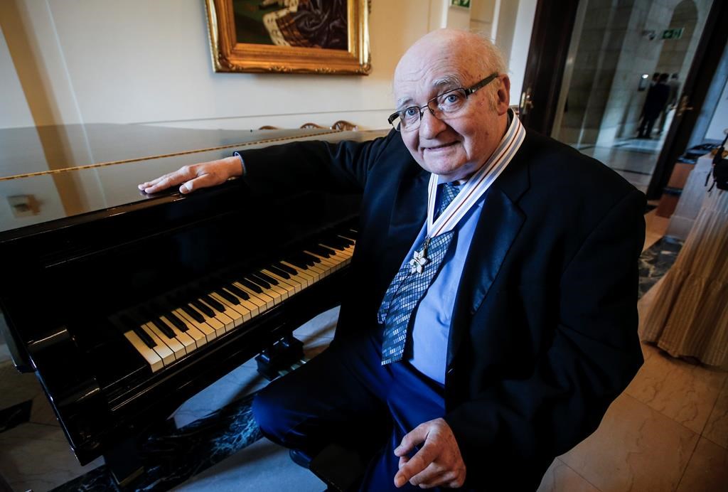 Ron Paley, who received the Order of Manitoba, Manitoba's highest honour, is photographed after an investiture ceremony at the Manitoba legislature in Winnipeg on Thursday, July 25, 2024. 