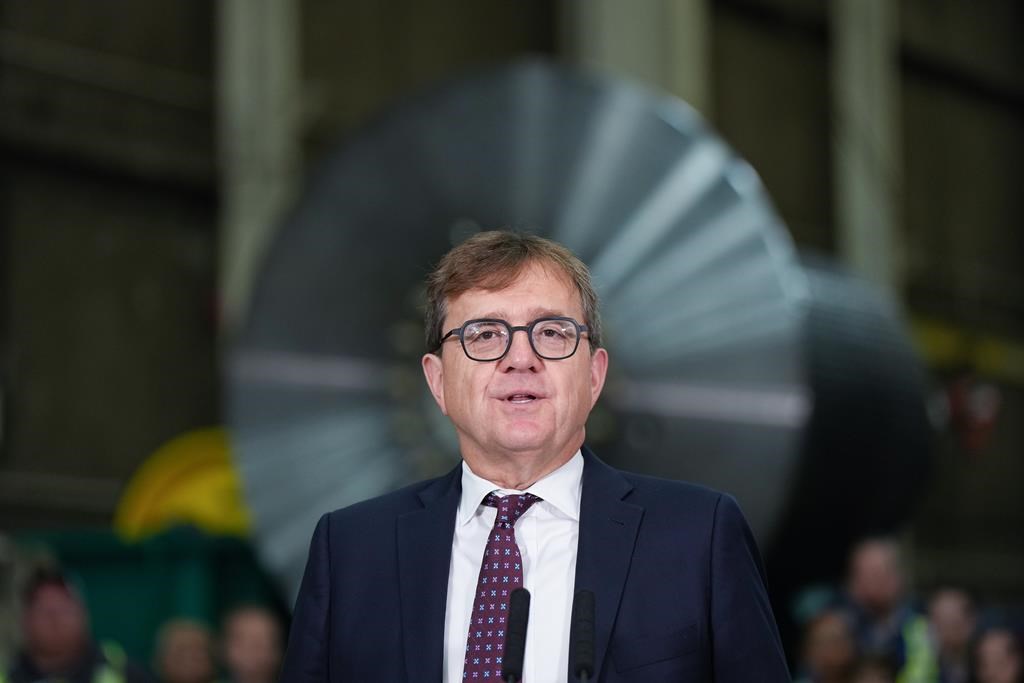 Federal Energy Minister Jonathan Wilkinson has announced more than $192 million for six clean energy projects in Nova Scotia. Wilkinson speaks during an announcement at Industrial Equipment Manufacturing, in Surrey, B.C., on Monday, July 15, 2024. THE CANADIAN PRESS/Darryl Dyck.