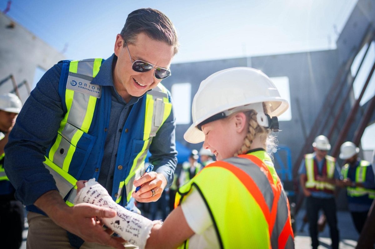 Pierre Poilievre at Orion Construction