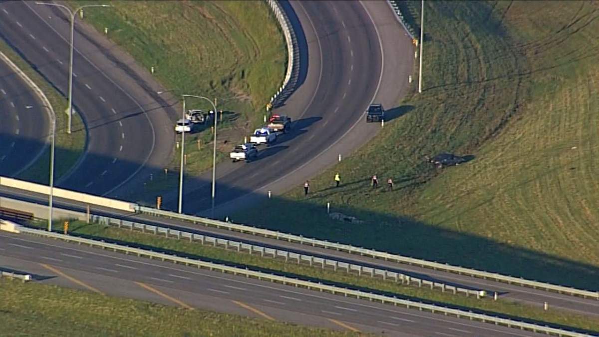 A stretch of Calgary's busy Anderson Road Southwest was closed Monday morning after a crash that killed a 78-year-old.