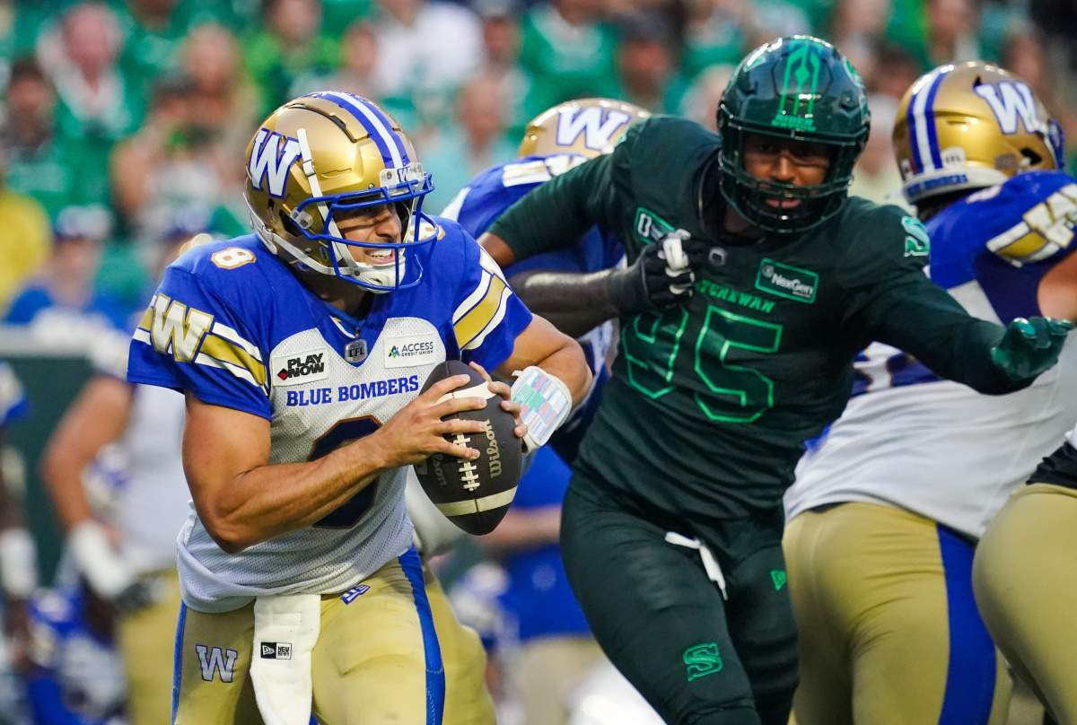 Riders playing Bluebombers