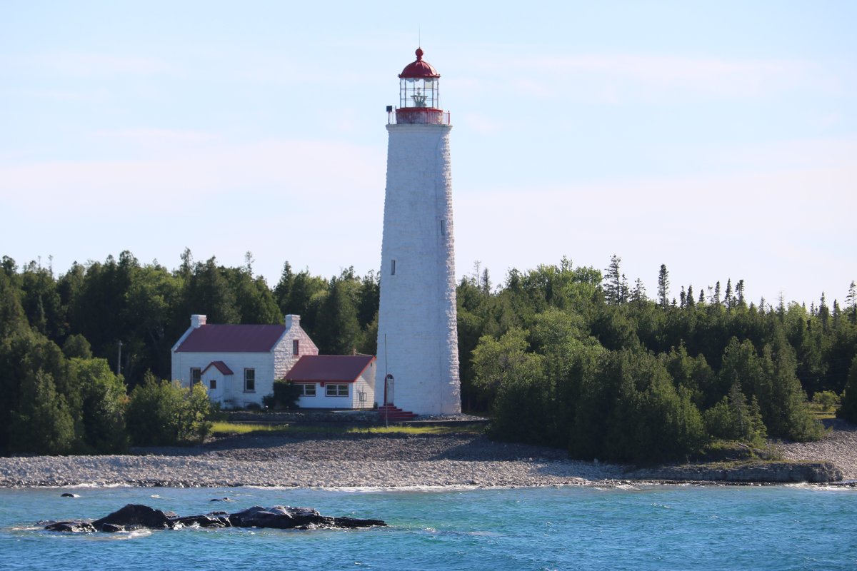 Cove Island Lighthouse in Lake Huron off the coast of Tobermory Ont. on July 7, 2024 Sawyer Bogdan/Global News