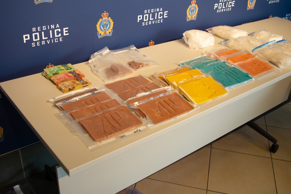 Regina Police officers charged a 20-year-old man from India with no last name after seizing $1.3 million in drug, cash and other drug trafficking evidence.