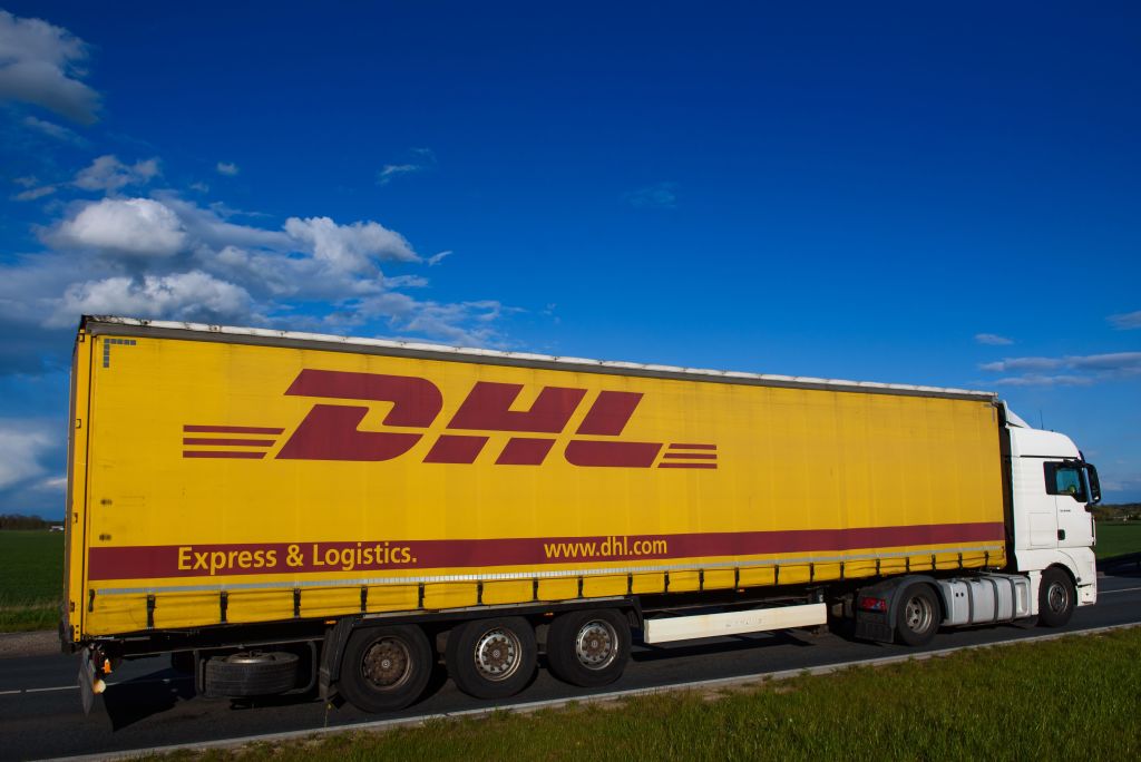 A DHL truck.