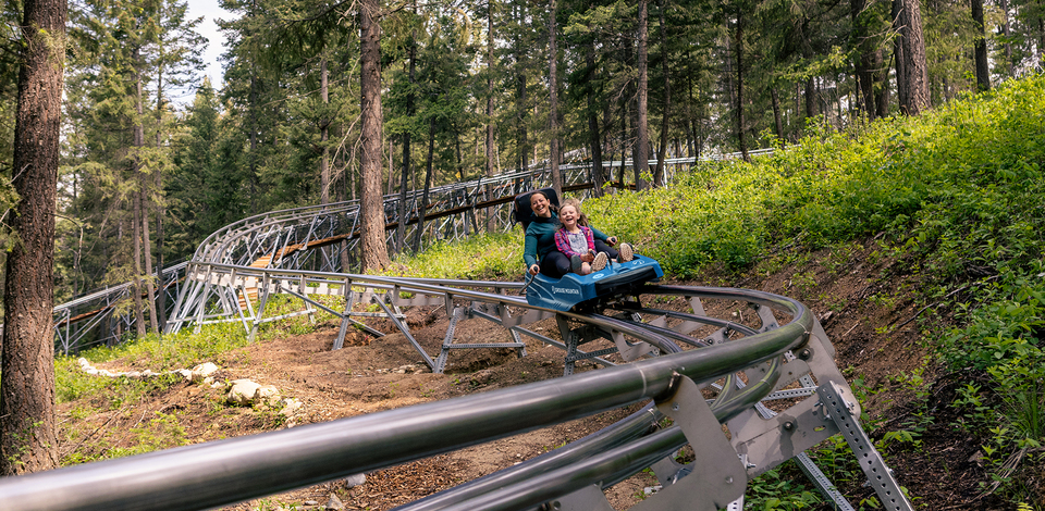 A promotional image for the planned mountain coaster at Grouse Mountain resort in North Vancouver. The attraction is set to open in 2025.