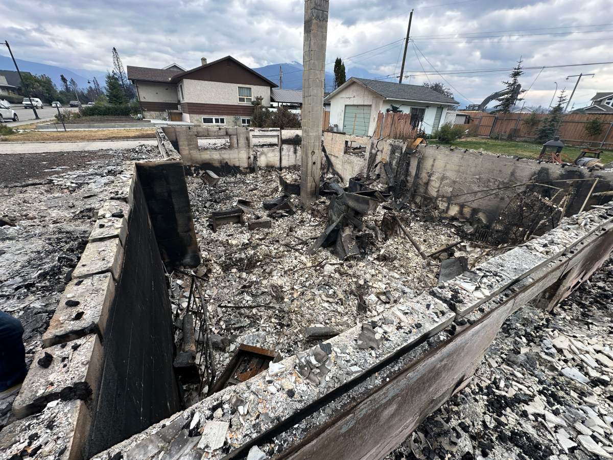Wildfire damage in Jasper, Alta. on Friday, July 26, 2024.