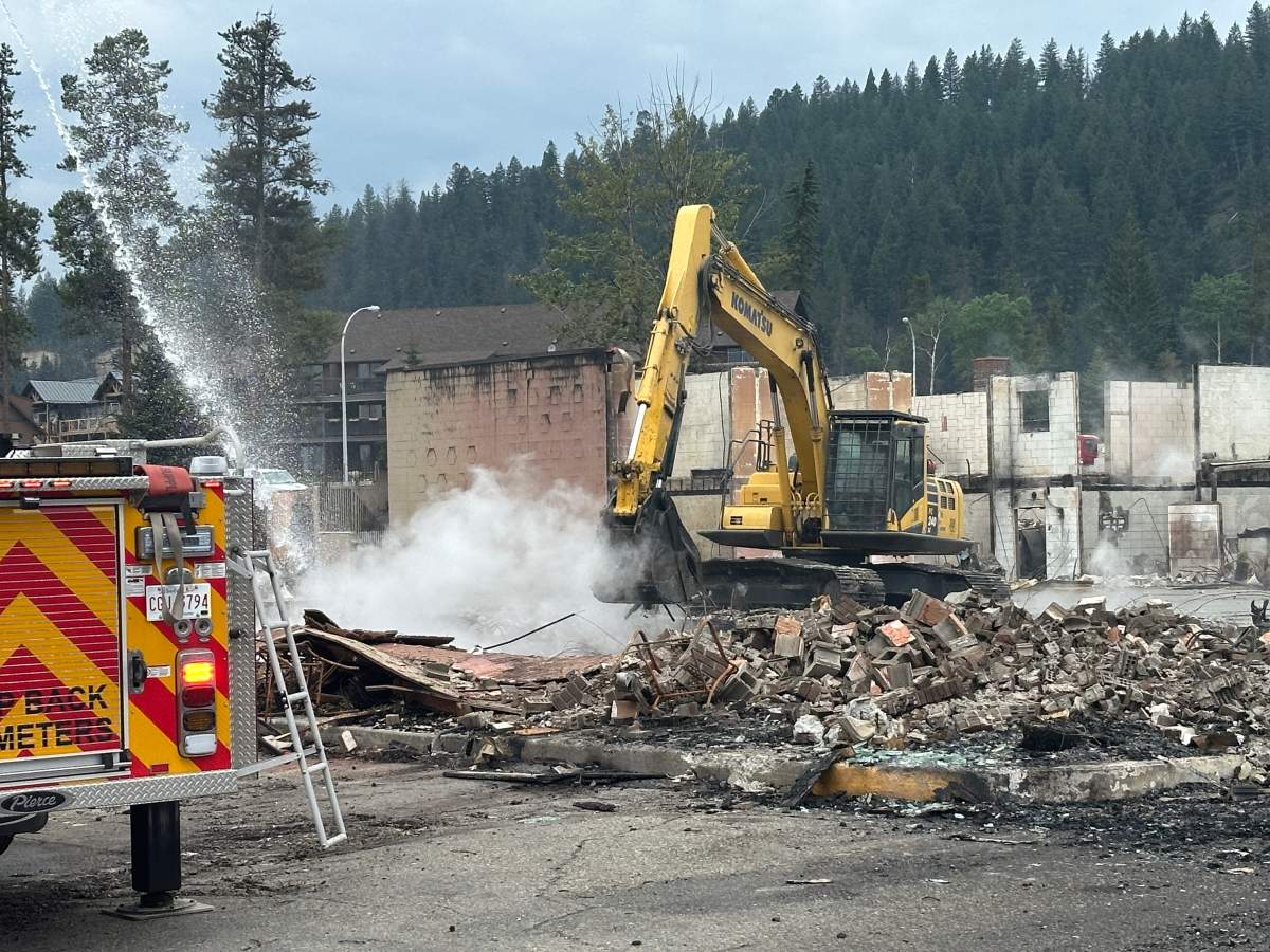 Wildfire damage in Jasper, Alta. on Friday, July 26, 2024.