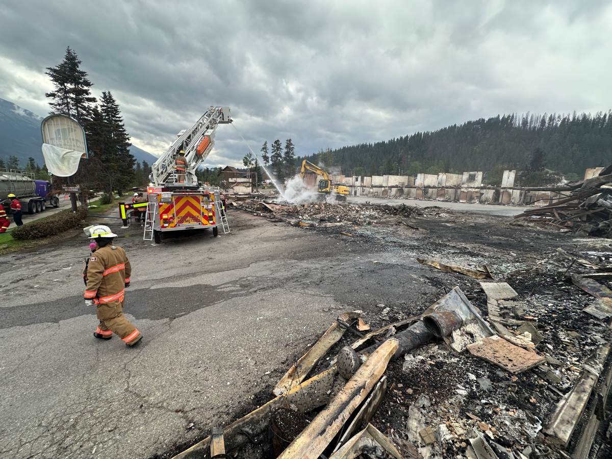 Wildfire damage in Jasper, Alta. on Friday, July 26, 2024.