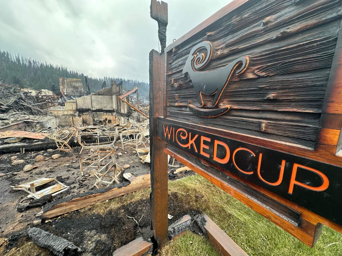 Wildfire damage in Jasper, Alta. on Friday, July 26, 2024.