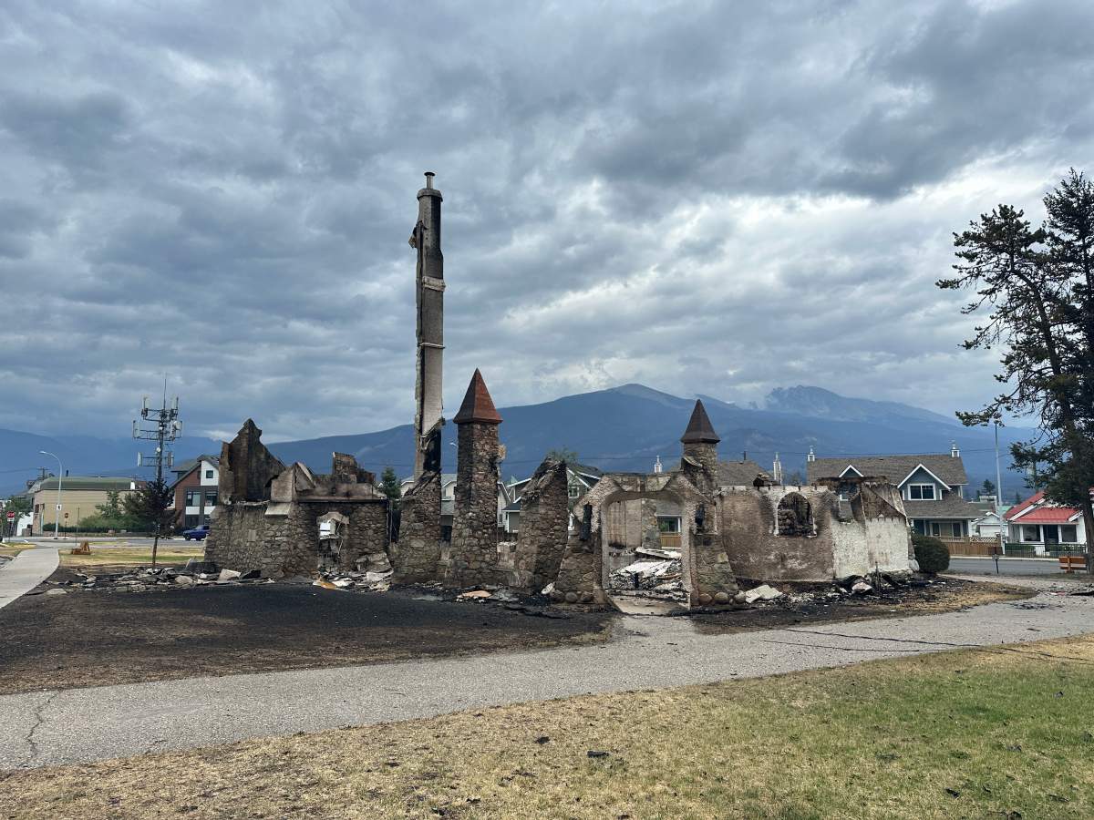 Wildfire damage in Jasper, Alta. on Friday, July 26, 2024.