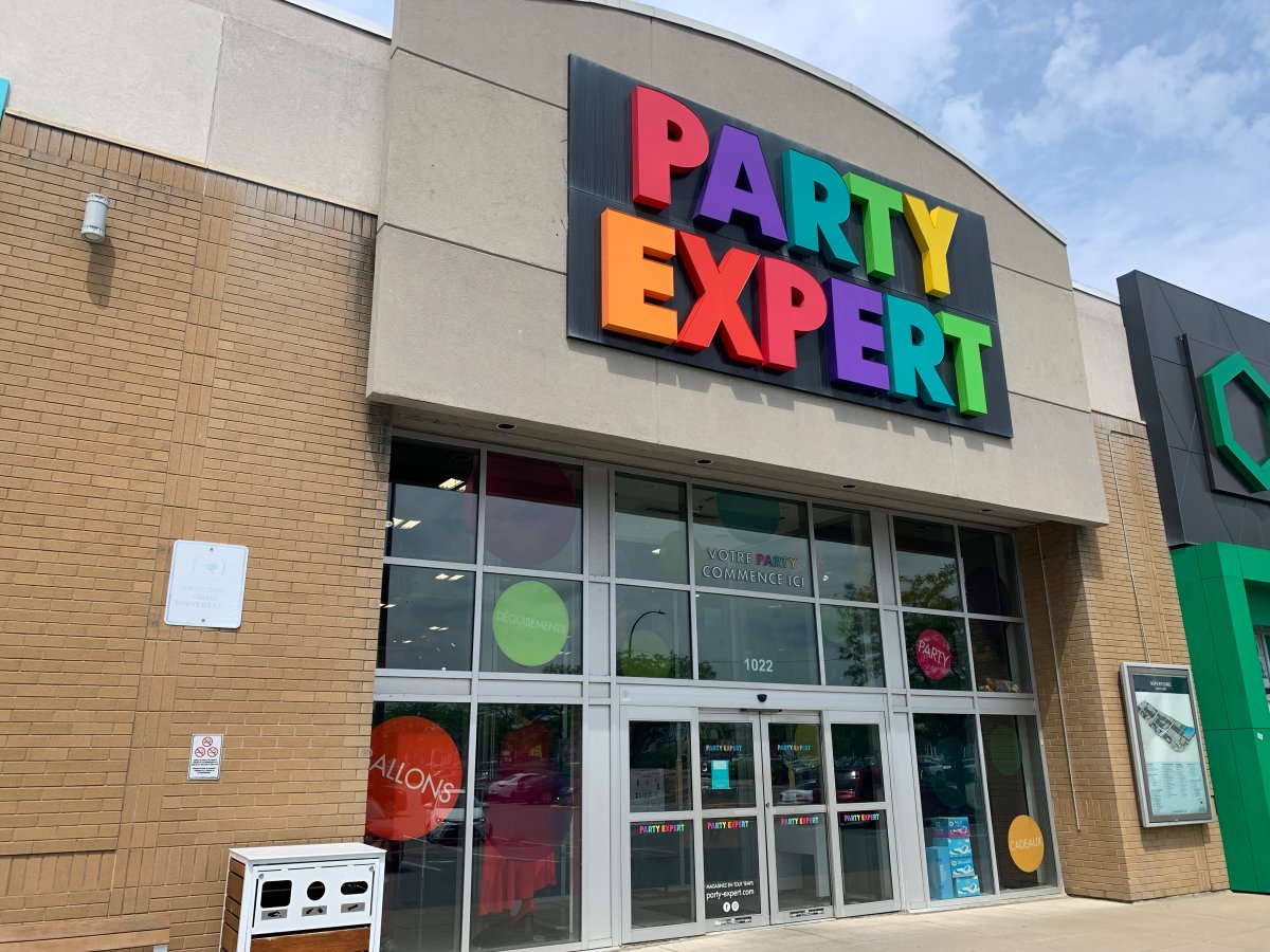Party Expert store front in Montreal.