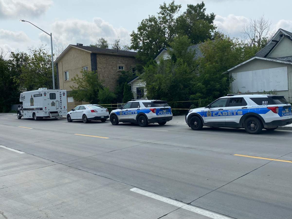 Police vehicles, including a forensics unit, could be seen on Selkirk Avenue Wednesday near a home being searched.