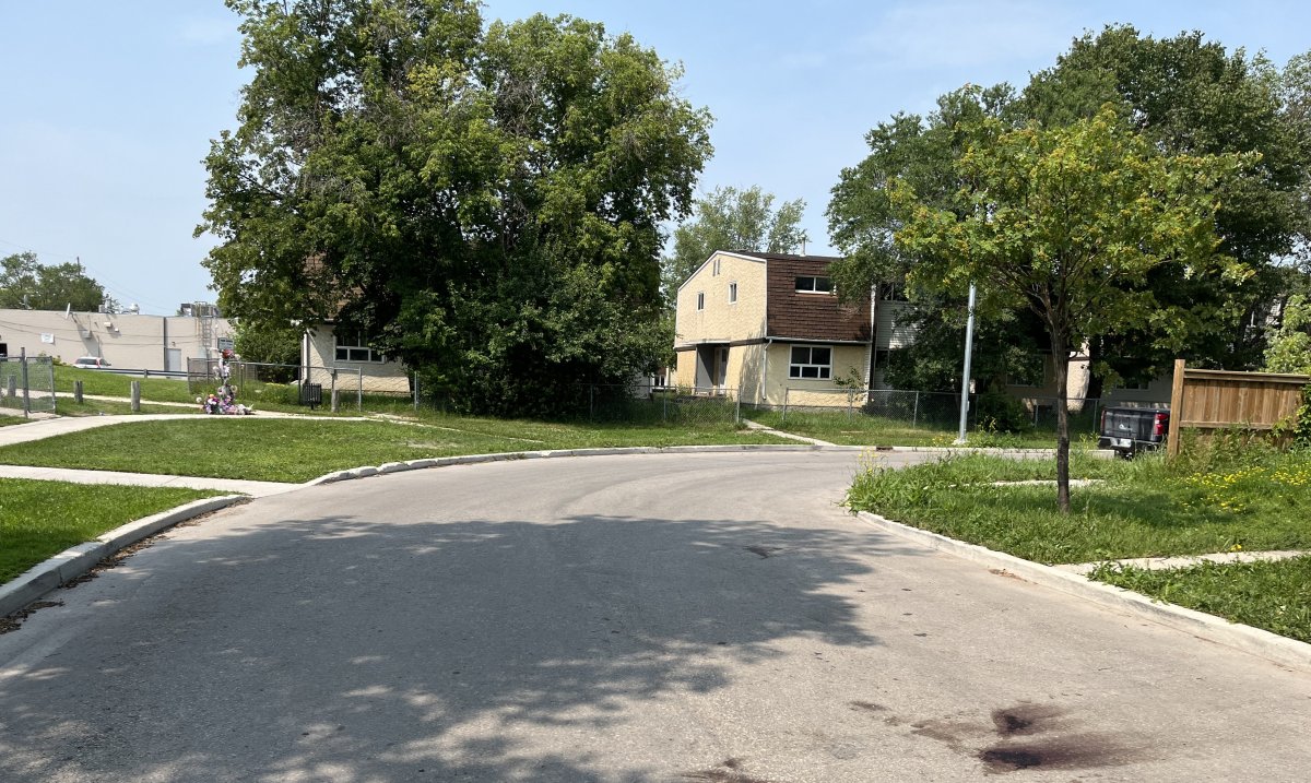 Marlow Court, near the site of a Winnipeg homicide.
