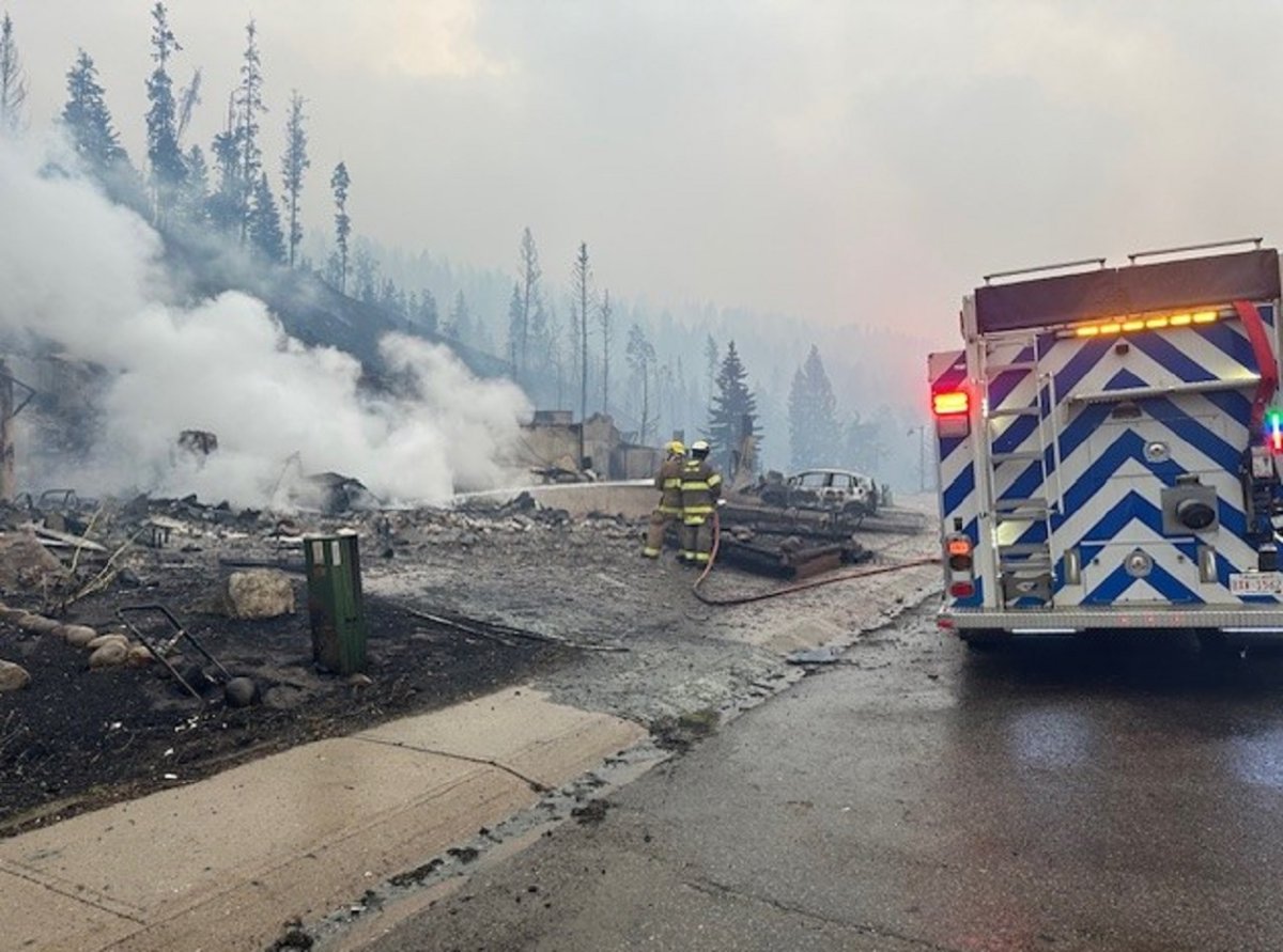 Photos taken in the Jasper area in western Alberta as wildfire burned in the region in July 2024.