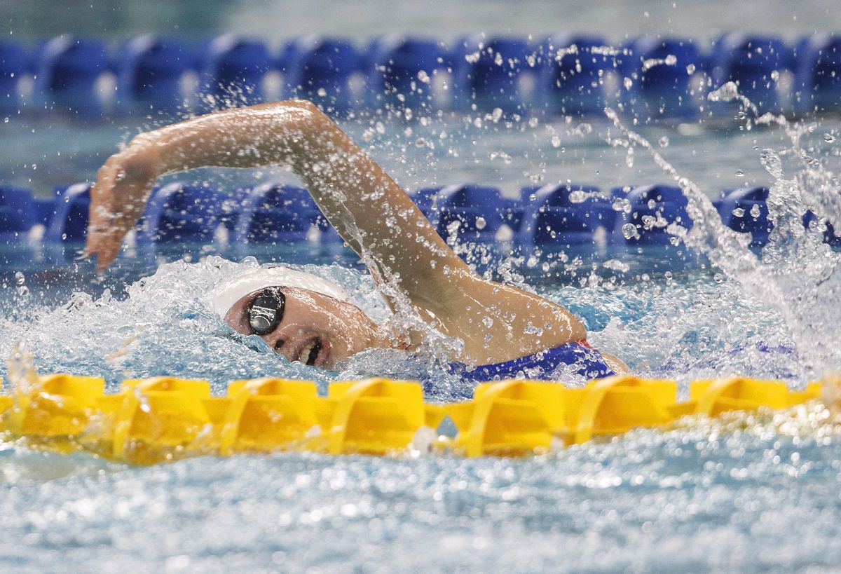 Emma O'Croinin swims the 400 metre freestyle during the 2018 Team Canada finals in Edmonton on Friday, July 20, 2018.